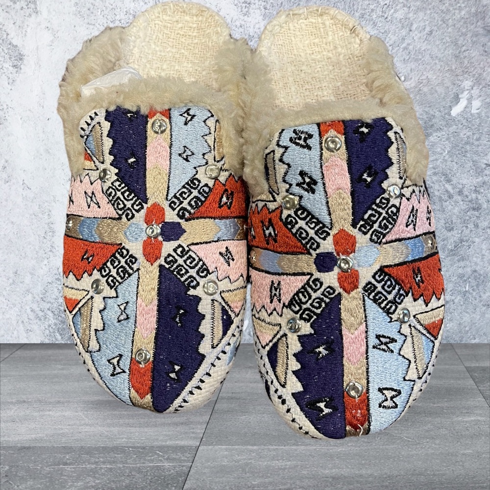 Free People Textile Damon Cozy Mule. New in box